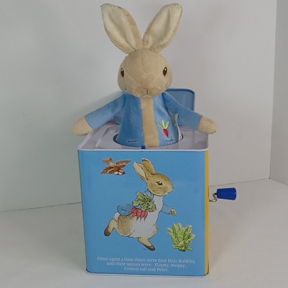 2013 Rainbow Designs Peter Rabbit Jack In The Box Plush Musical